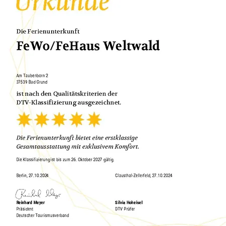 Fehaus Weltwald Harz דירה באד גרונד